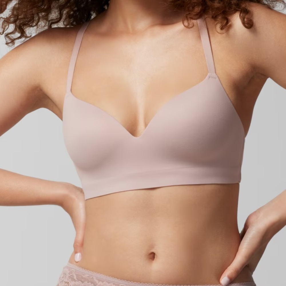 Soma Enbliss Wireless Bra in Adobe Rose pink